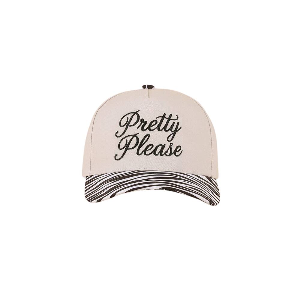 Pretty Please Two Tone Snapback Hat: ZEBRA / 1(ONE SIZE)